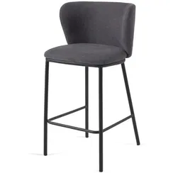 Полубарный стул Ciselia 65 см, темно-серый шенилл