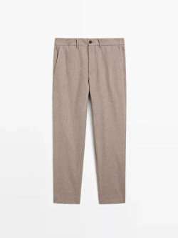 Massimo Dutti Брюки из эластичной шерстяной смеси, норка