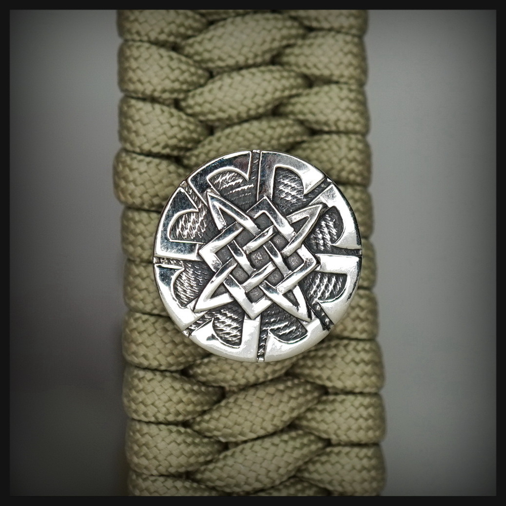 Бусина - вставка для браслета "Громовик" , мельхиор