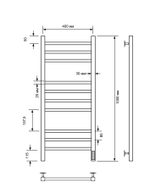Полотенцесушитель электрический с/т Comfysan Pioli-K EC-10 100/40, черный, шт