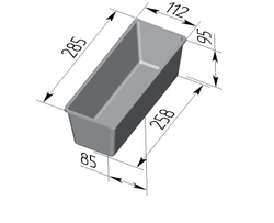Тостерная форма для выпечки хлеба 285х110х95 мм