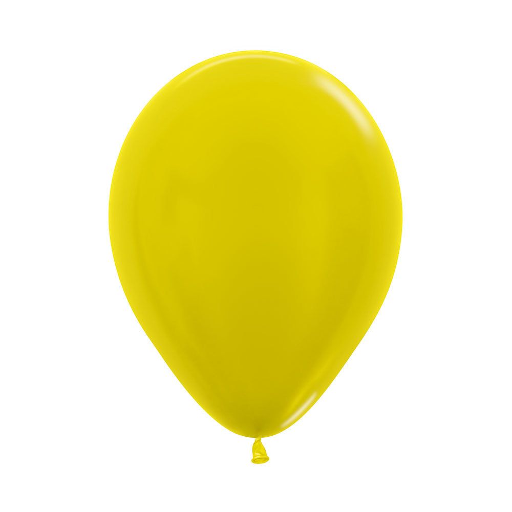 Латексный воздушный шар, цвет желтый металлик