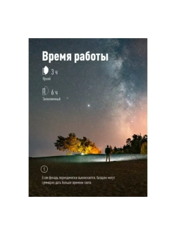Фонарь-светильник 10Вт COB LED 4В 2мА.ч зарядка от USB Космо