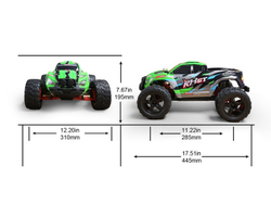 Радиоуправляемый монстр Remo Hobby RHGT Brushless (зеленый) 4WD 2.4G 1/10 RTR
