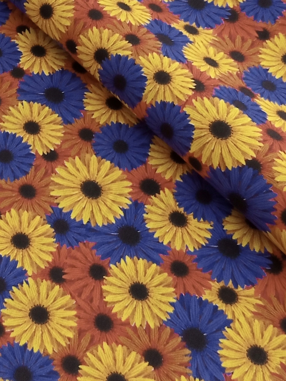 Ткань бязь плательная, рис. "Маргаритка", ширина 150 см, арт. 70.2