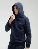Худи We Don’t Care Diagonal Zip Hoodie Navy