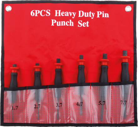 Набор выколоток с протектором для слесарных работ, 6 предм. KA-4376