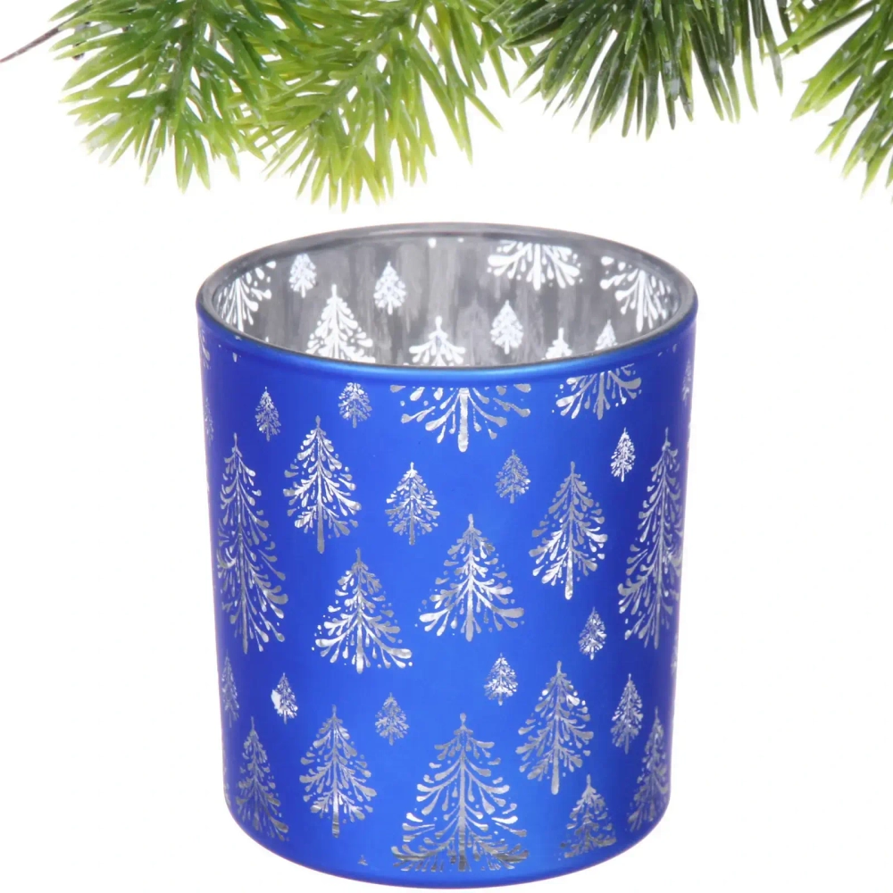 Подсвечник «Сказочная метель» 7*7,8 см, Синий
