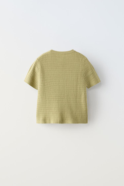 ZARA ТОП АЖУРНОЙ ВЯЗКИ, ЗЕЛЕНЫЙ