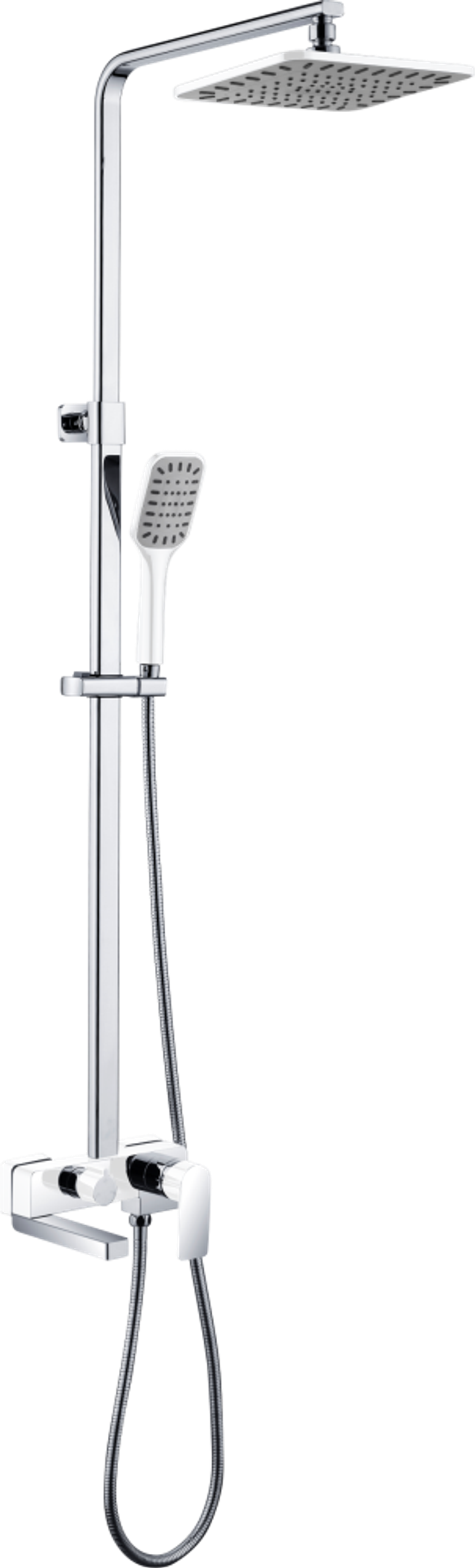 21061-F Душевой релинг (белый,хром) GANZER  (4/1шт)