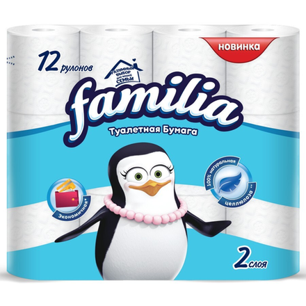 Туалетная бумага Familia Classic 12 рулонов 2 слоя