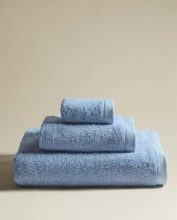 ZARA HOME ОДНОТОННОЕ ПОЛОТЕНЦЕ, СИНИЙ