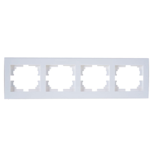 RAIN 703 0202 149 Рамка 4-ая гориз. б/вст белая 10шт/120шт