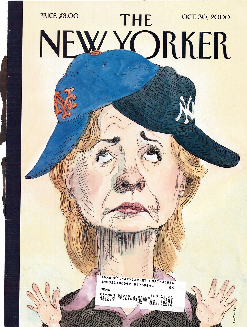Журнал The New Yorker 30-10-2000, обложка