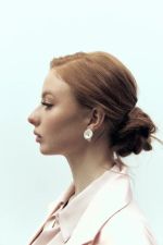 Серьги Каллы, белый фарфор