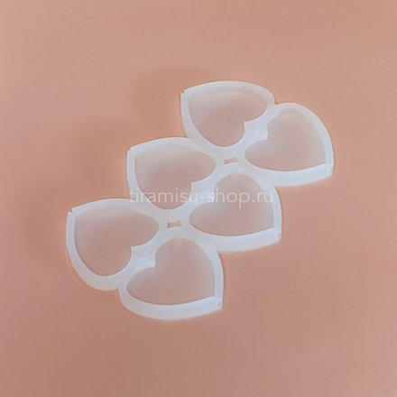 Силиконовая форма для леденцов «Сердца», 6 ячеек, 16×10×0,7 см