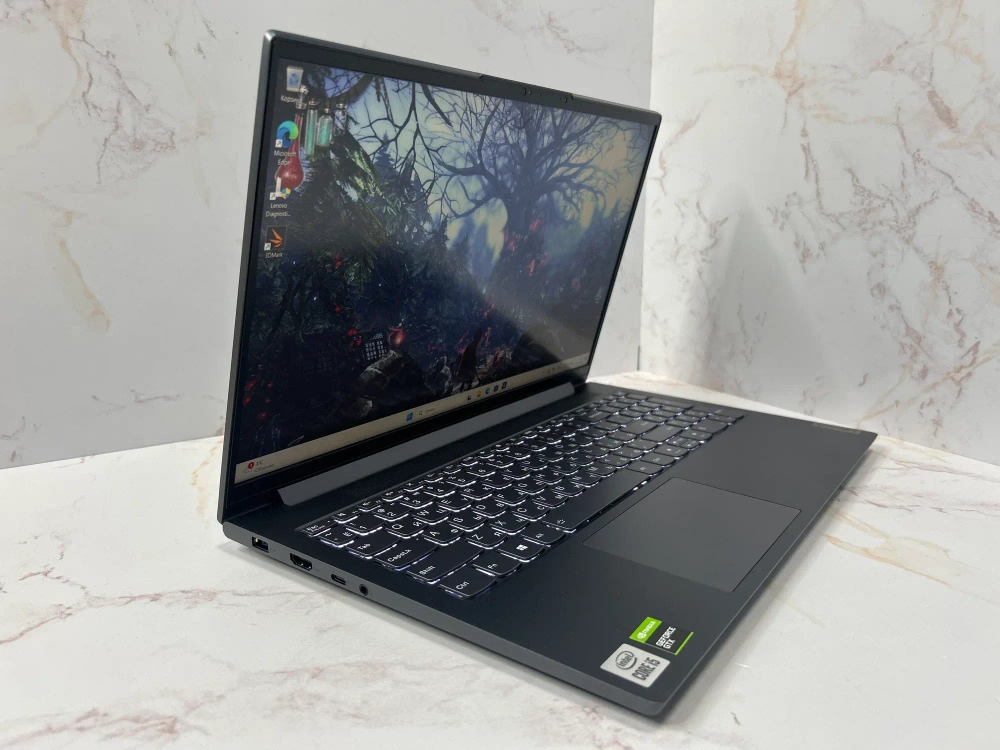 Ноутбук Lenovo Yoga Slim 7 15IMH05 (82AB0047RU) 15.6"/Intel Core i5 10300H/RAM 16GB/SSD 512GB/GeForce GTX 1650 4GB/1920*1080/IPS/Windows 11/Подсветка кл-ры: LED/Серый. Состояние: A1