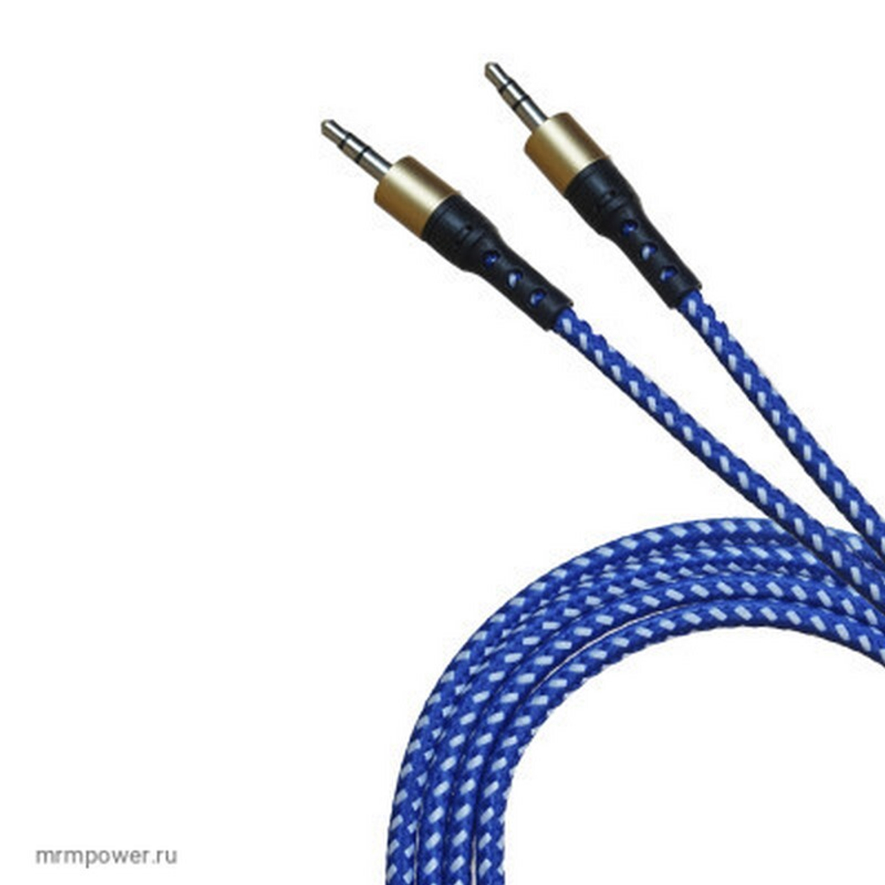 Кабель AUX JD-471 матерчатый металл А01 в коробке 1,5м