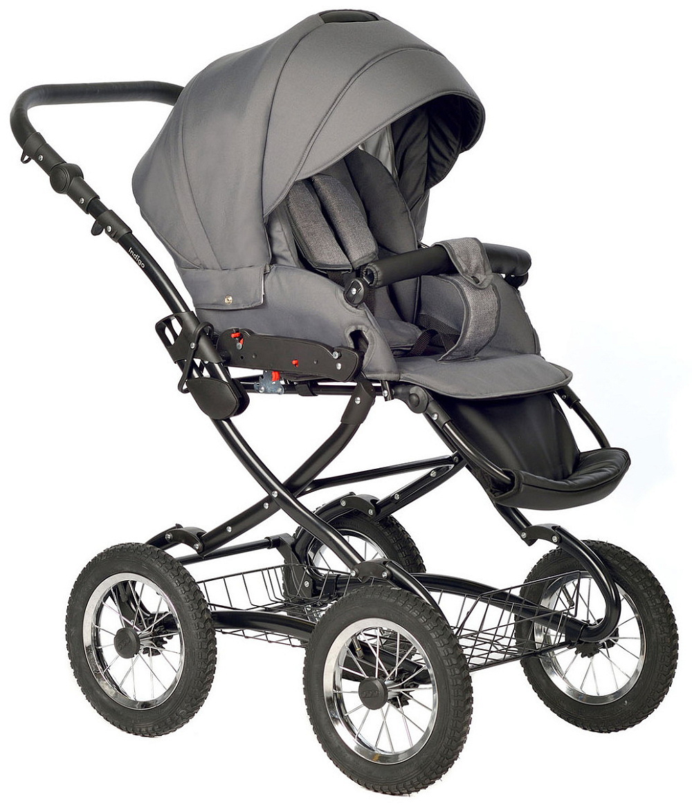 Детская коляска Indigo Barbara 21 Classic 3 в 1 с автокреслом Avionaut Cosmo Ba05 т.серый