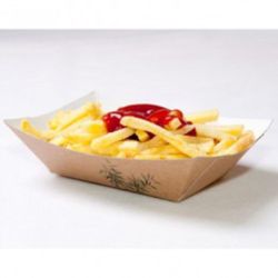 Контейнер картонный   горизонтальный для картофеля фри, 240 гр, 12,5*9,6*3,7 см