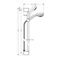 Душевой комплект Hansgrohe Crometta 85 Vario/Unica 90cm 27762000