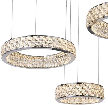 Люстра подвесная LED 150W 3000К-6000К 4040/09/03P+PL хром/прозрачный Rhombus Stilfort