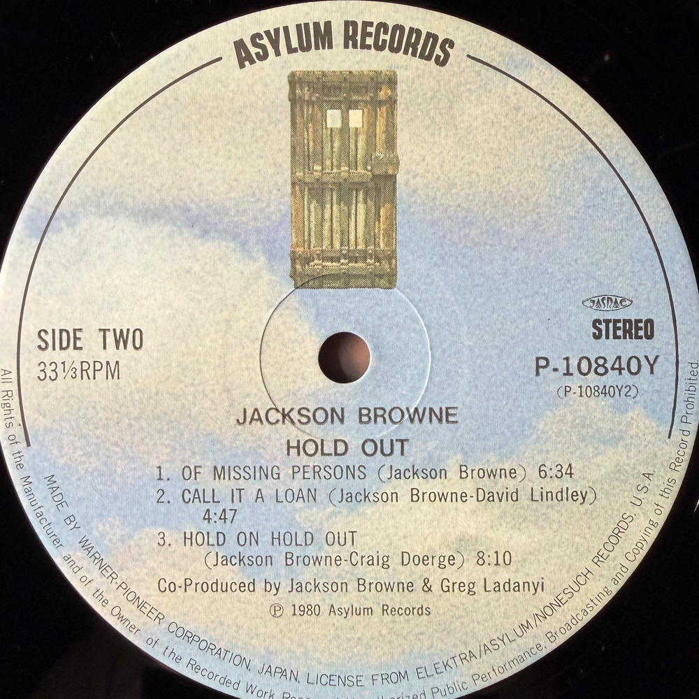 Виниловая пластинка Jackson Browne ‎– Hold Out LP