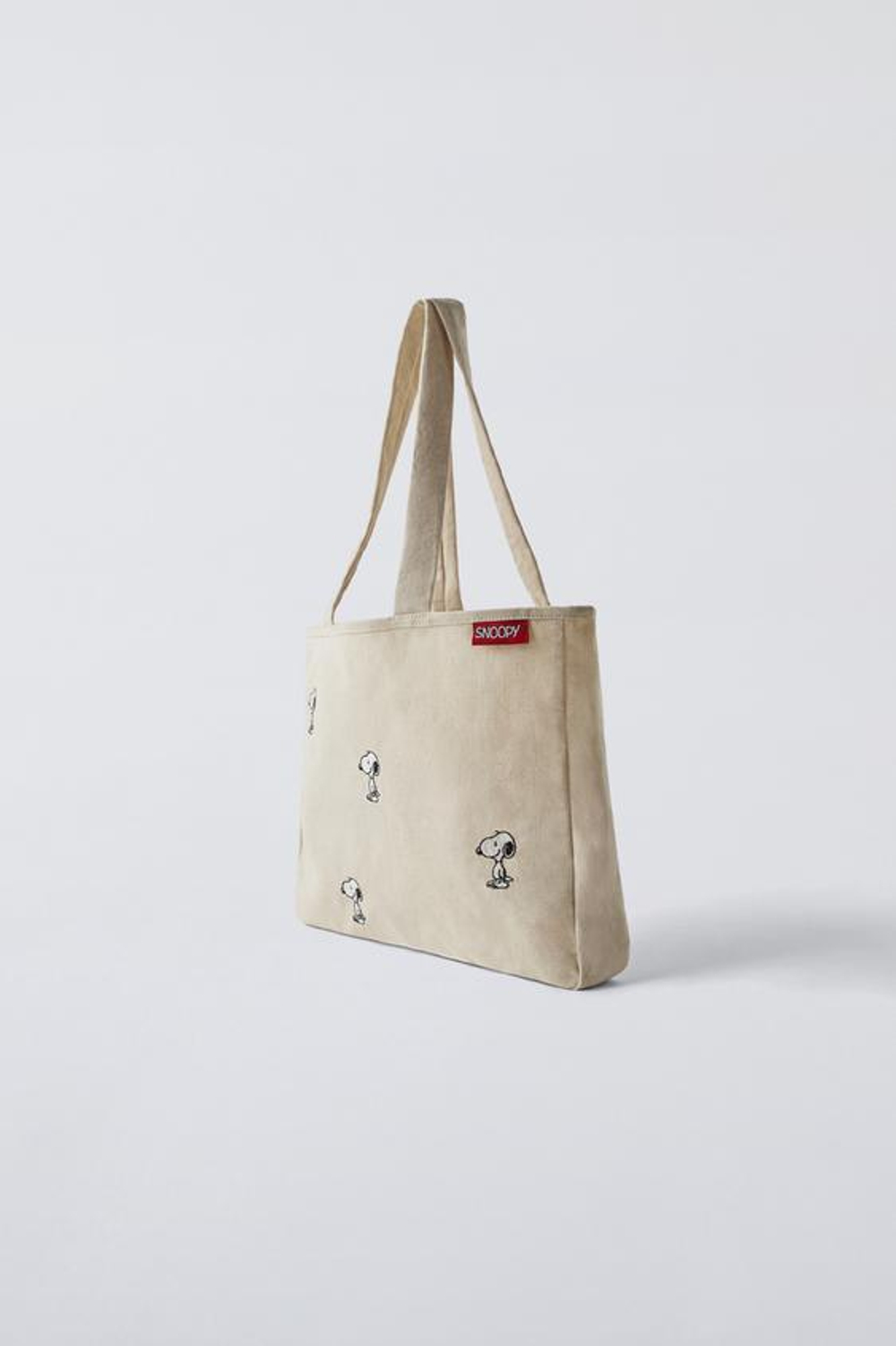 ZARA СУМКА-ШОПЕР SNOOPY PEANUTS™, ЭКРЮ