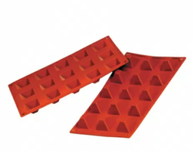 Форма силиконовая P.L. Proff Cuisine "Пирамида" 5 ячеек 71*71 мм, h 40 мм (30*17,5 см)