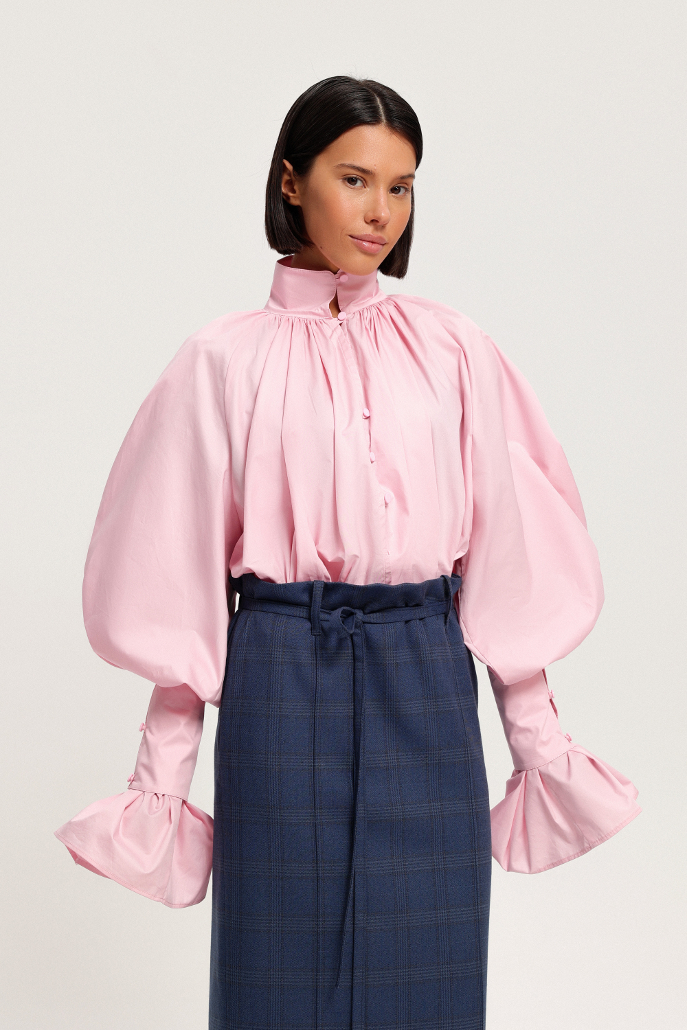 Блуза со съёмными манжетами