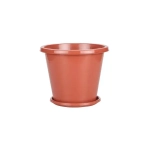 Горшок цветочный Эконом 3л (с поддоном) коричневый