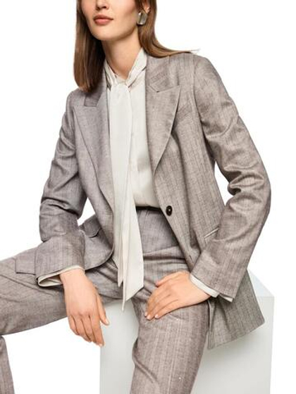 Marc Cain Блейзер в полоску со микропайетками