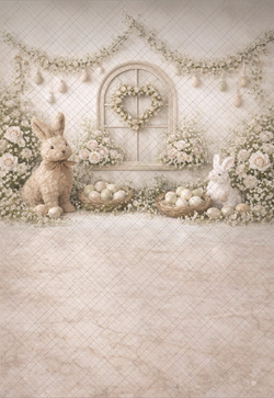 Пасхальный сюжет с зайцами №02.26-1 - фон неопреновый