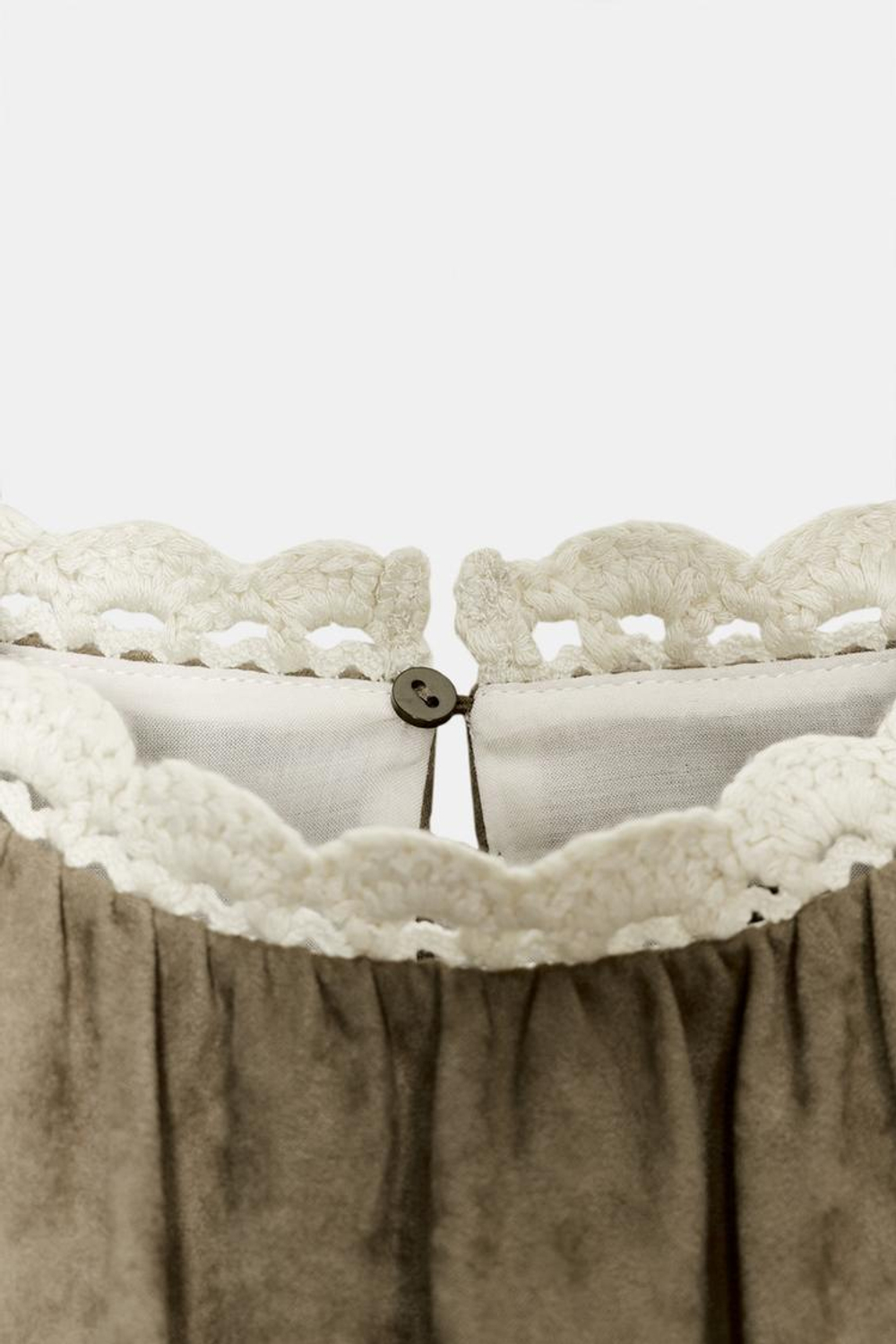 ZARA КОРОТКОЕ ПЛАТЬЕ ИЗ ИСКУССТВЕННОЙ ЗАМШИ, РЫЖЕВАТО-КОРИЧНЕВЫЙ