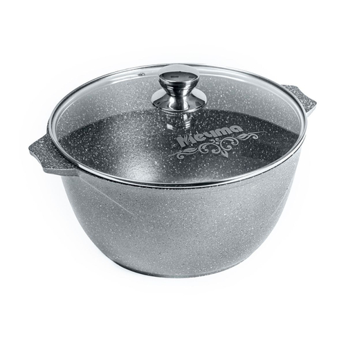 Кастрюля алюминий, антиприг, 10 л, с крыш, Мечта, Гранит, 410701