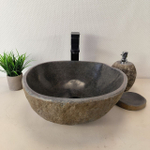 Раковина из речного камня RS-66018 41х40х15 из натурального камня