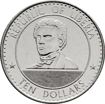 10 долларов 2022 Либерия