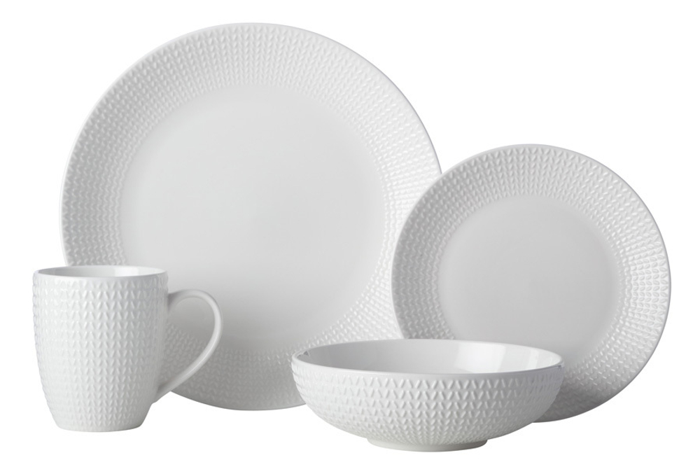 Обеденный сервиз 16 предметов на 4 персоны Corallo Casa Domani белый