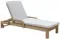 Шезлонг Rimini из массива акации с бежевым матрасом