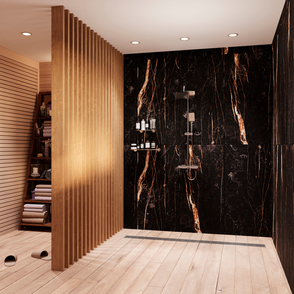 Керамогранит Lavelly Marble Nero черный полированный 1200х600х8,5 мм (2 шт.=1,44 кв.м)