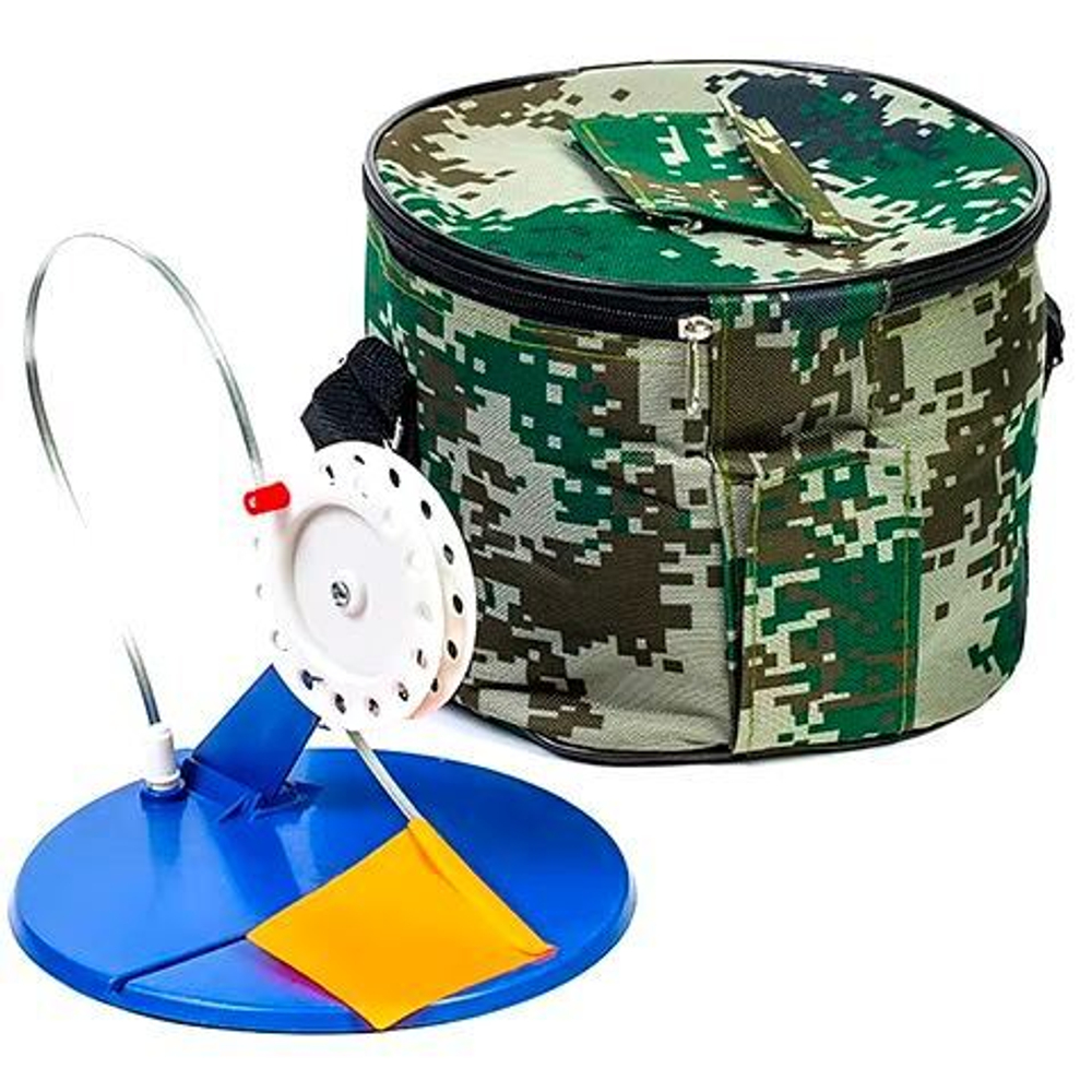 Жерлицы син оснащенные косые 10 шт в кругл сумка