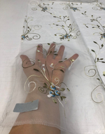 Тюль сетка с вышивкой розами Laime арт. Розуэлл DM 8502 col. 09 (высота 290 см, Турция)