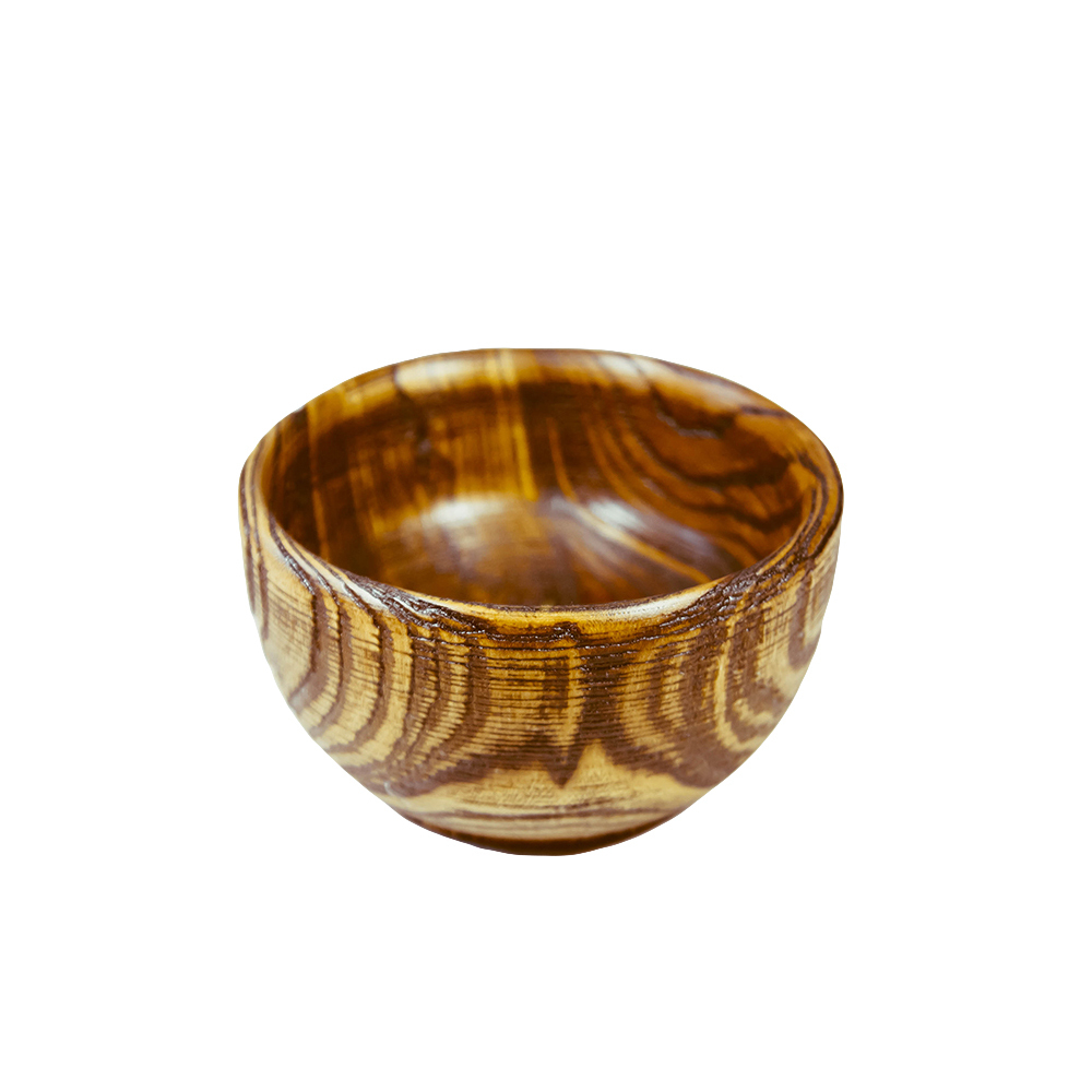 Деревянная текстурированная чаша-тарелка Art of Siberia из дерева вяз. T50