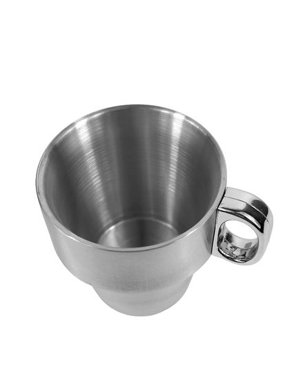 Набор кружек туристический 4 шт. Kamille KM 4379 из нержавеющей стали на подставке