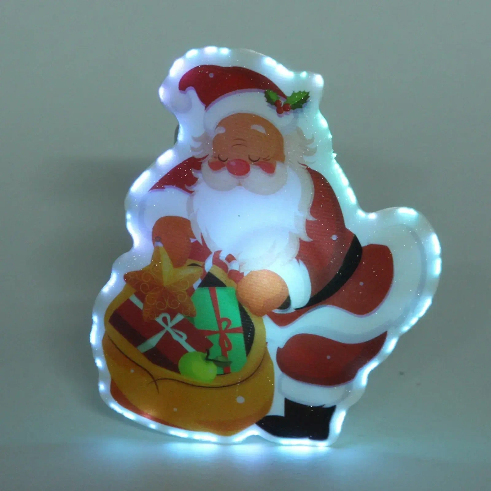 Сувенир с подсветкой «Дед Мороз с подарком» 10*8 см