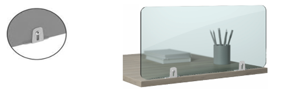 Экран боковой из оргстекла высота 400 (для всех видов столов)