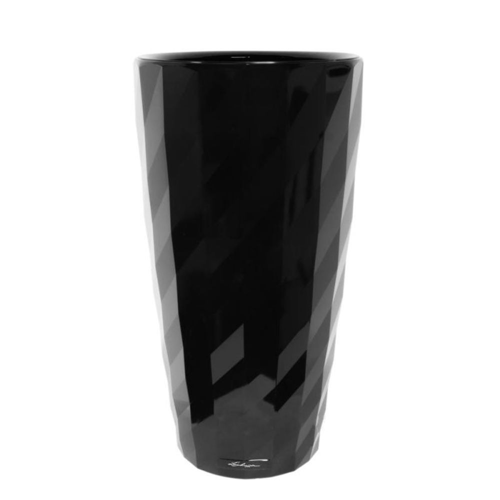 Кашпо Lechuza &quot;Diamante Complete black high gloss&quot; (пластик), D40хН75 см