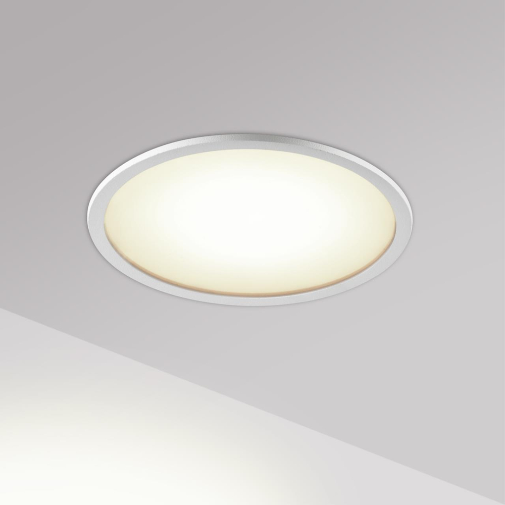 359879 WIR NT26 000 белый Светильник встраиваемый с переключателем цв. температуры IP20 LED 18W 100-265V 3000К/4000К/6000К LANTE