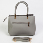 Сумка женская средняя 31х35х12 см светло-серая 0478-3