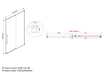 Душевая дверь Arno VPS-1A130CL, 1300, хром, стекло прозрачное, , шт